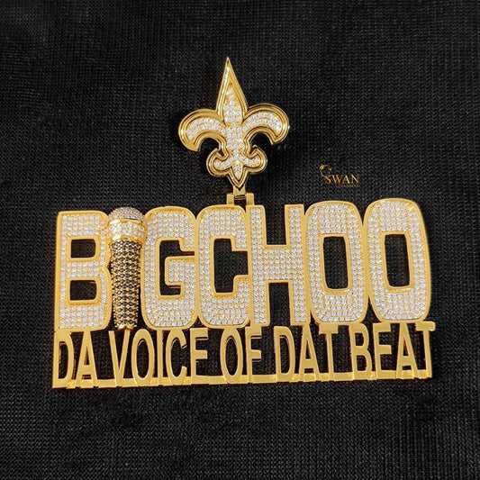 Custom Iced Out Hip Hop Pendant Fully Flooded with VVS Moissanite Diamonds Luxury Gold and Silver Necklace Urban Streetwear Jewelry for Men swandiamond