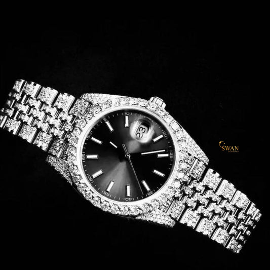 A Timeless Classic The Diamond-Set Rolex Datejust with Pave Dial and Jubilee Bracelet a Dazzling Creation from SwanDiamond