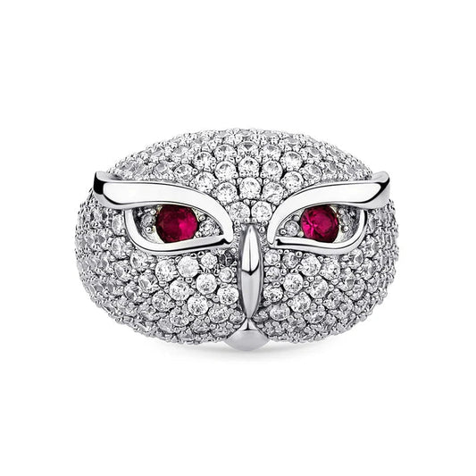 Charm Jewelry Hip Hop Ring Men Lab Grown Diamond Jewelry 925 Sterling Silver Ring Iced Out Custom Owl Shape Ring For Men