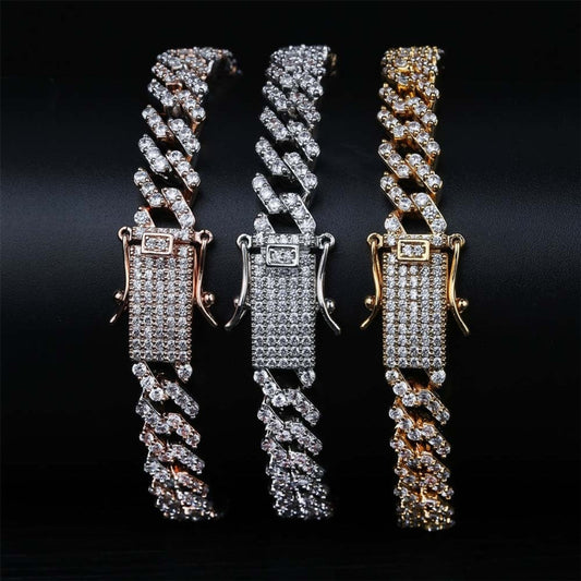 Wholesale Luxury Hip Hop Jewelry 14K Gold 925 Sliver Moissanite Diamond Iced Out Miami Cuban Link Chain Necklace