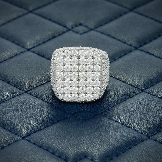 Lab Grown Diamond Hip Hops Engagement Ring Jewelry 925 Sterling Silver Rings For Men