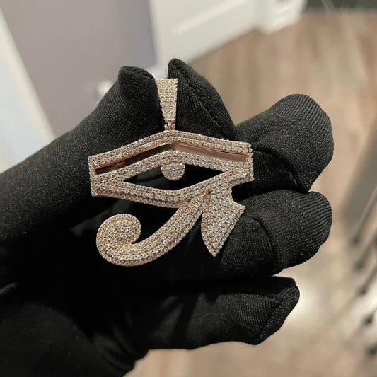 Eye of hour Men Iced Out Moissanite diamond Pendant & Necklace