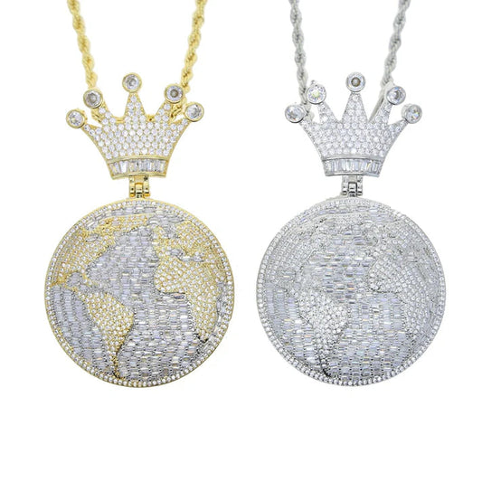 Custom Pendant Necklace VVS Diamond Mossanite World Design Pendant by swandiamond