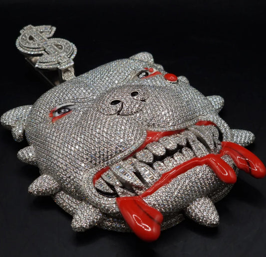 Big Boogie Hip Hop Diamond Pendant with Custom VVS Moissanite Diamond