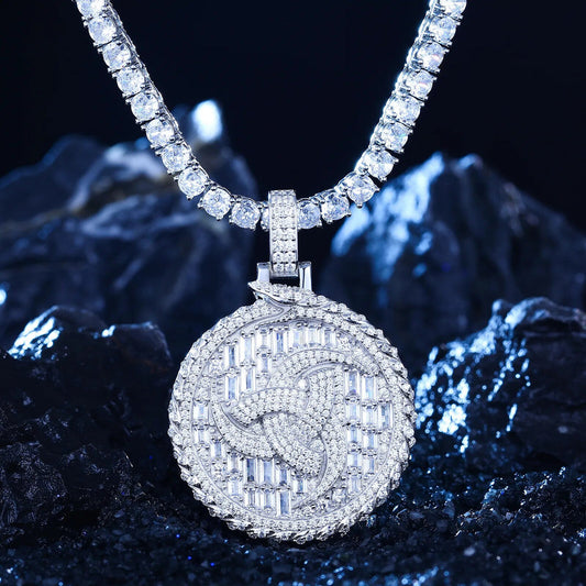 Unique Design Charm GRA Certified Moissanite 925 Sterling Silver Hiphop Bling  Pendant