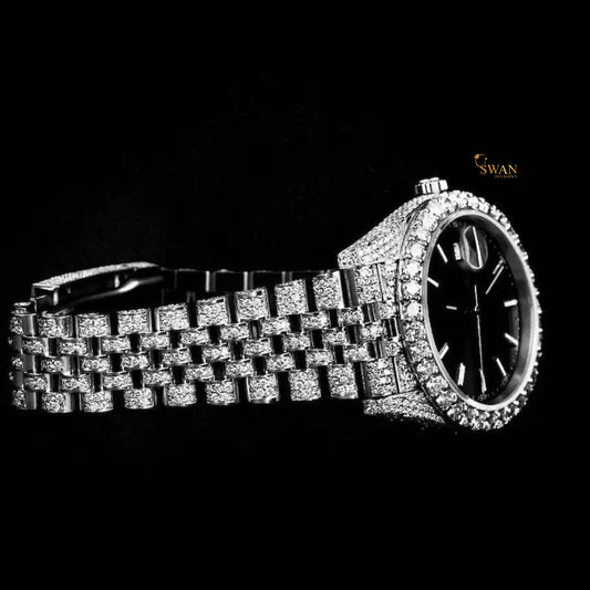 A Timeless Classic The Diamond-Set Rolex Datejust with Pave Dial and Jubilee Bracelet a Dazzling Creation from SwanDiamond