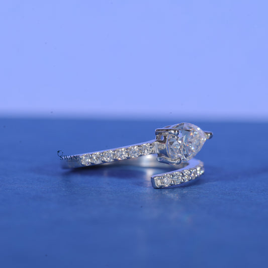 Pear Cut Lab Grown Diamond Wedding Proposal Rings For Women
