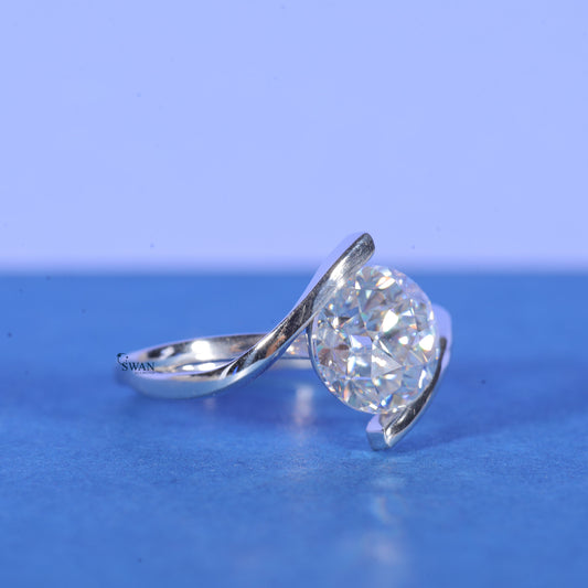 Round Brilliant Cut Lab Grown Diamond Proposal Rings For Women