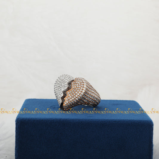 Hip Hop Fully Iced Out Labgrown Diamond Studded Custom Fine Rings For Unisex 925 Sterling Silver Fashion Game Jewelry Cccessory