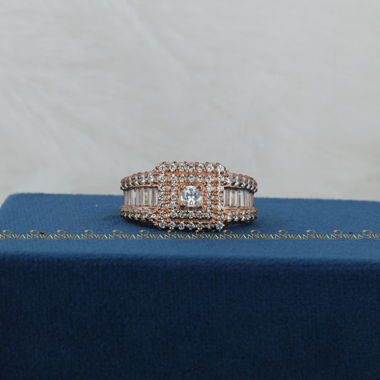 Trendy Fashionable Round Cut Lab Grown Diamond Bands Uses Jewelry 925 Sterling Silver Rings For Men Manufacture In India