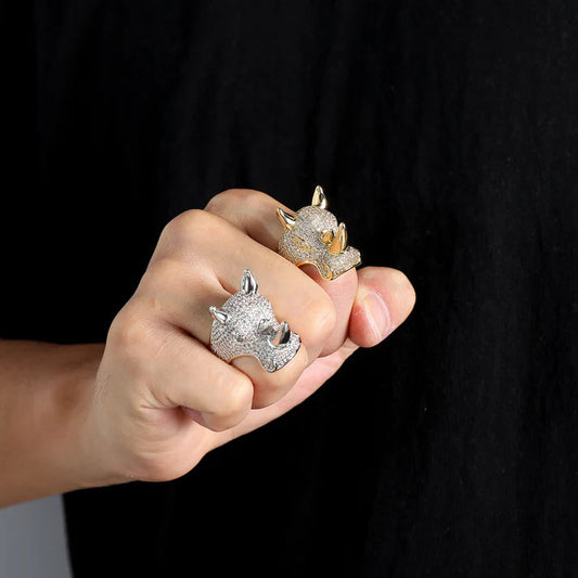 Vvs Round Brilliant Moissanite Diamond Iced Out Ring For Men original Ring 925 Sterling Silver Hiphop Jewelry at Factory Price