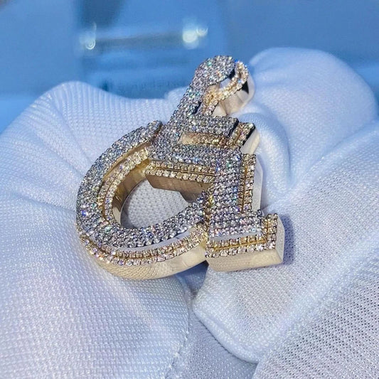 VVS1 Moissanite Diamond Iced Out Wheelchair Sign Hip Hop Pendant