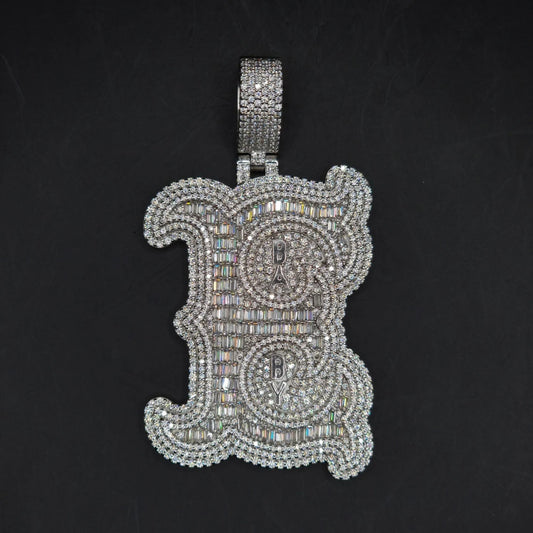 Trendy Moissanite Jewelry 925 Sterling Silver Custom Diamond Chain Pendant