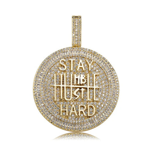 Stay Humble Hustle Hard  HipHop Pendant Necklace by swandiamond