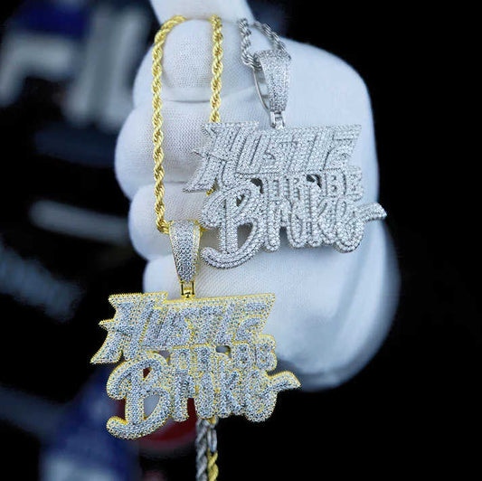 925 Silver Finish Hood Baby Hip Hop Simulated Diamond Pendant by swandiamond