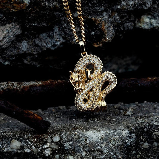 Custom  Snake Hip Hop Pendant For Necklace In 925 Sterling Silver And Round Cut Moissanite Diamonds